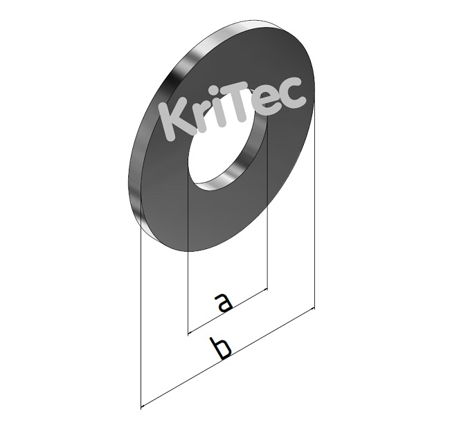 KriTec Unterlegscheiben ISO 7089 (DIN 125) Stahl verzinkt
