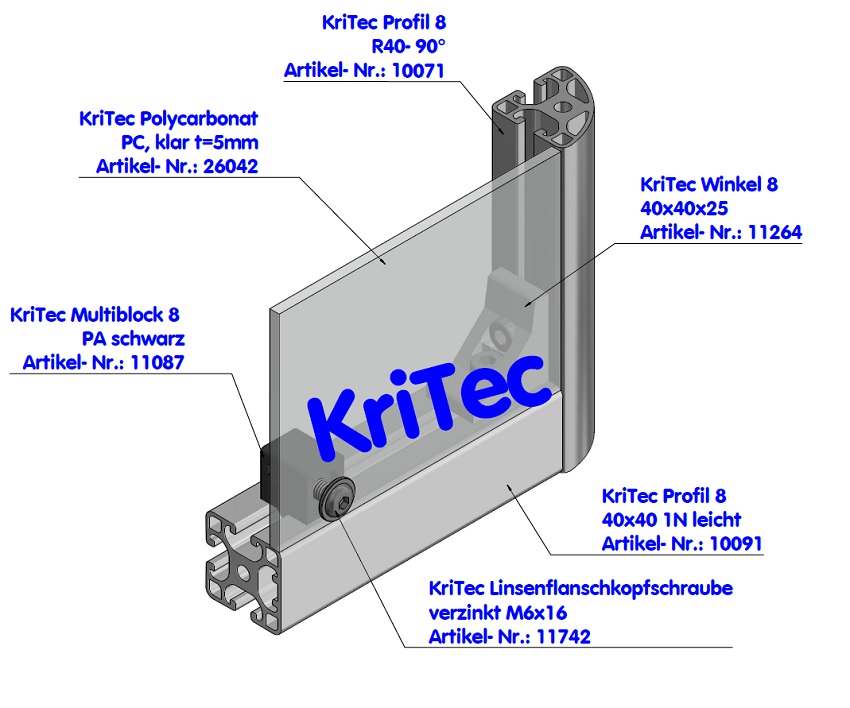 KriTec Winkel 8 40x40x25