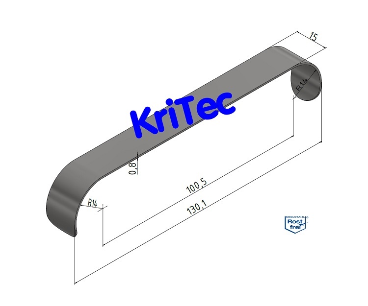 KriTec Bremse R28, Edelstahl