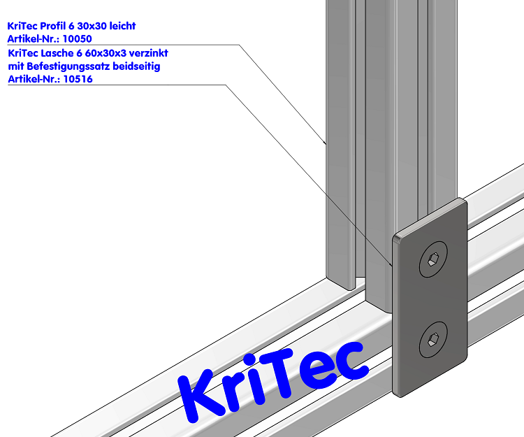KriTec Lasche 6 60x30x3 verzinkt