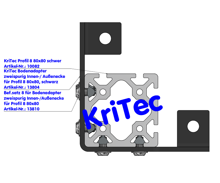 KriTec Profil 8 80x80 schwer