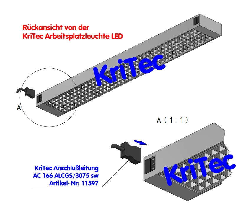 KriTec Arbeitsplatzleuchte 900 LED