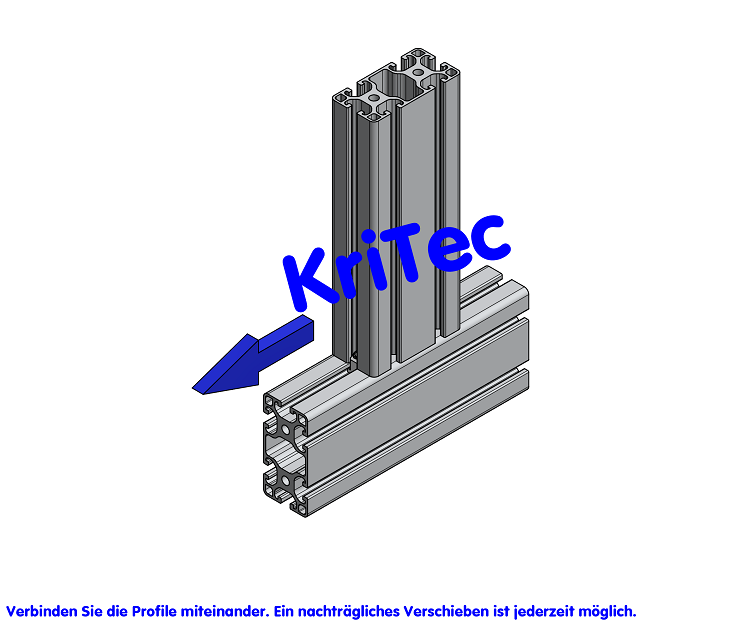 KriTec Druckverbinder 8 Raster 40 M8, einseitig