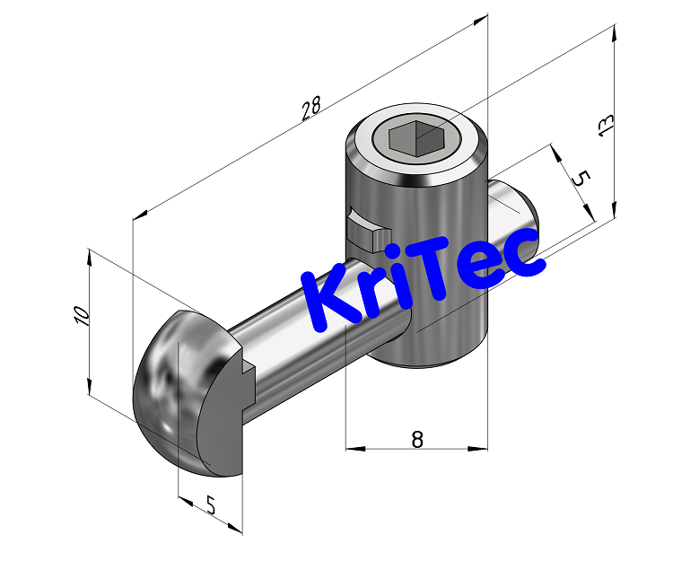 KriTec Zentralverbinder 5 EL einschwenkbar
