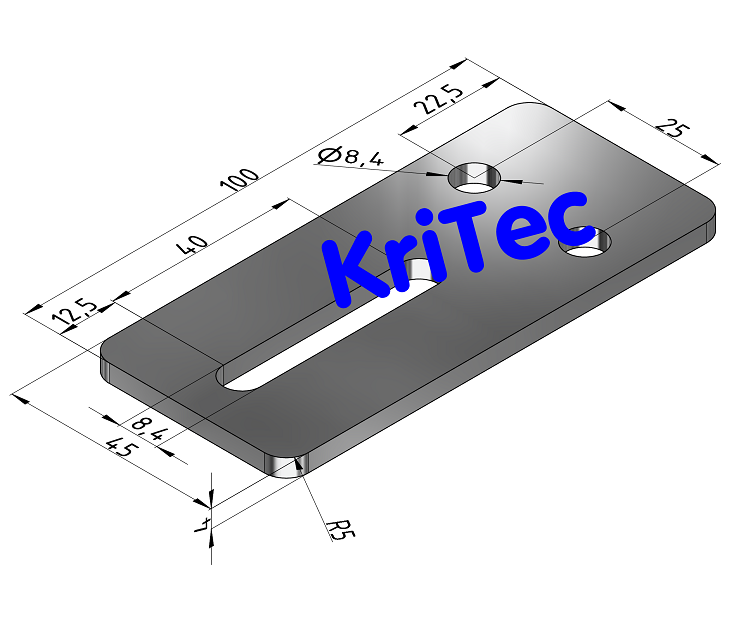 KriTec Vario-Lasche 10 Raster 45 100x45x4 St verzinkt