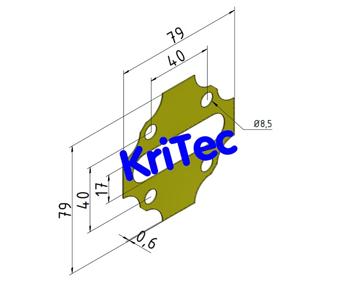 KriTec Dichtung 8 80x80 PE