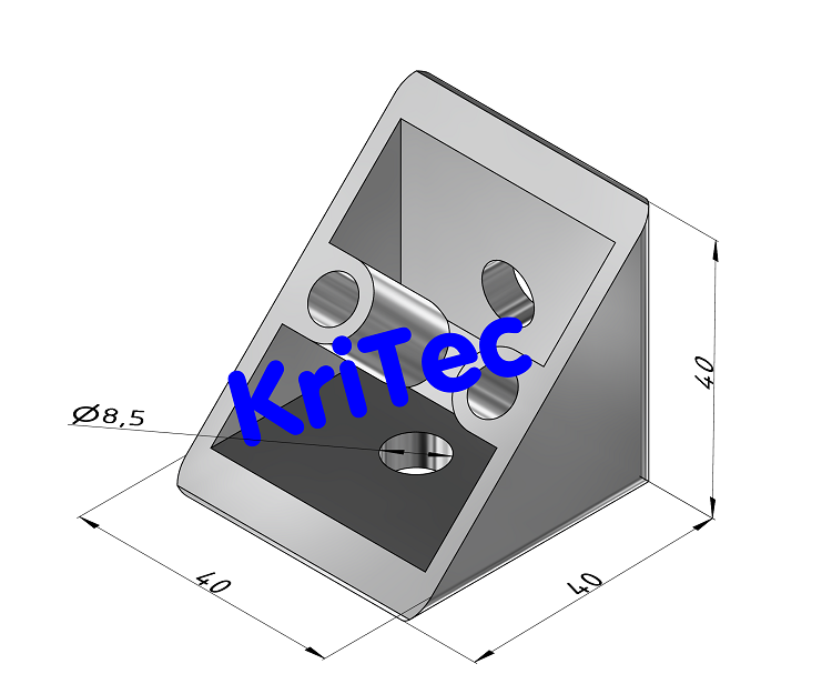 KriTec Winkel 8 40x40x40 Zn Softline