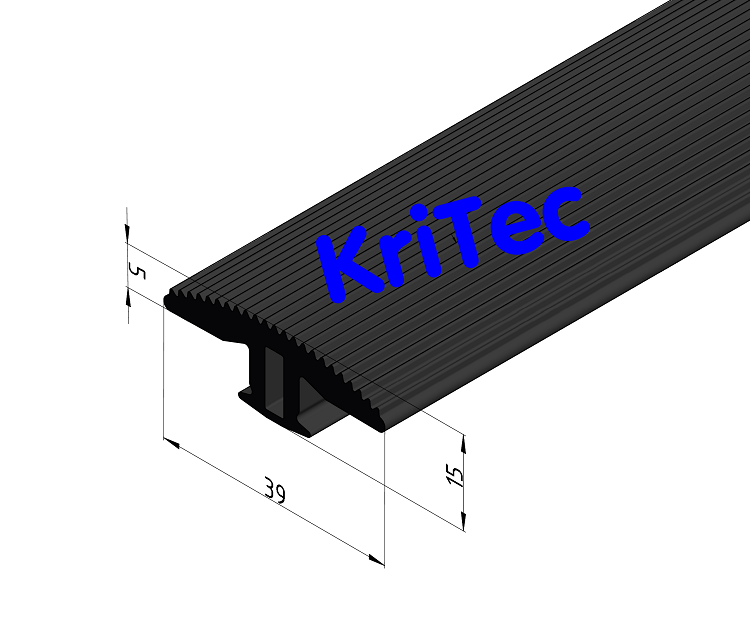 KriTec Abdeckprofil 10 39x5 EPDM schwarz