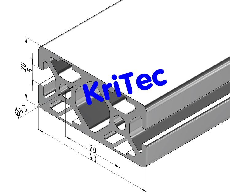 KriTec Profil 5 40x20 4N 180°