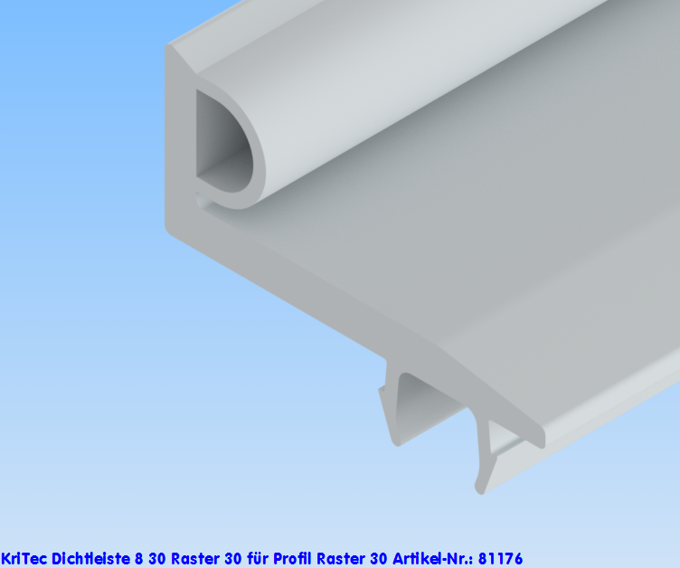 KriTec Dichtleiste 8 30 Raster 30 für Profil 8 Raster 30