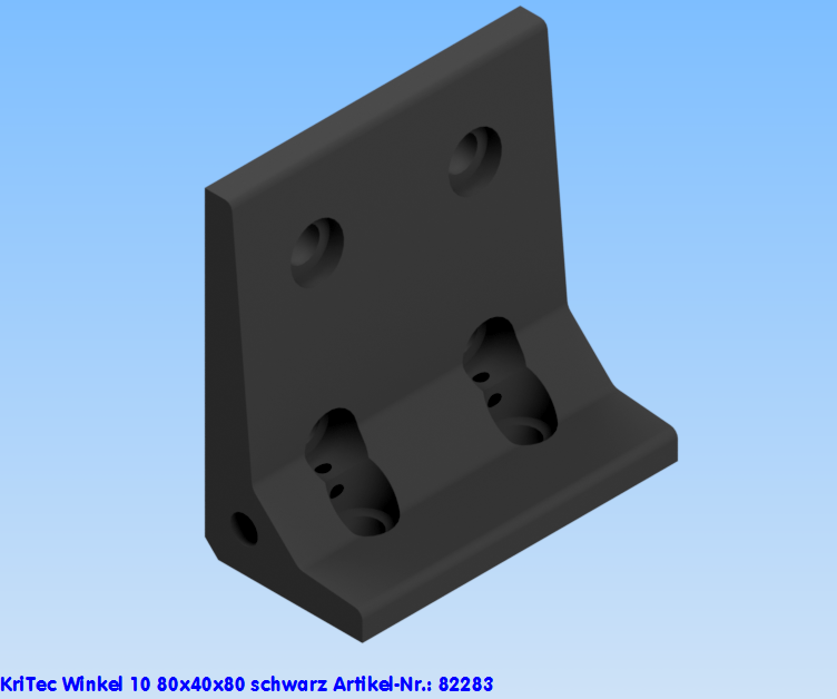 KriTec Winkel 10 80x40x80 schwarz