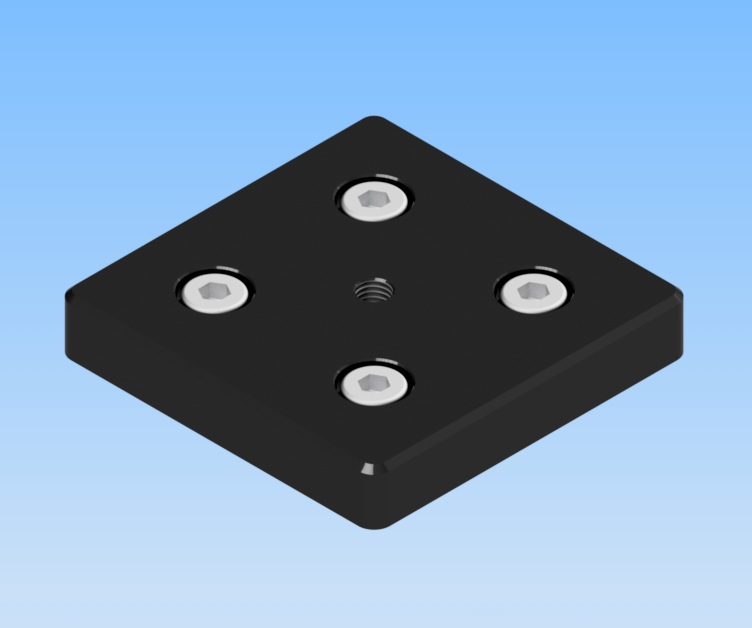 KriTec Transport- und Fußplatten 12 Zn 120x120, schwarz