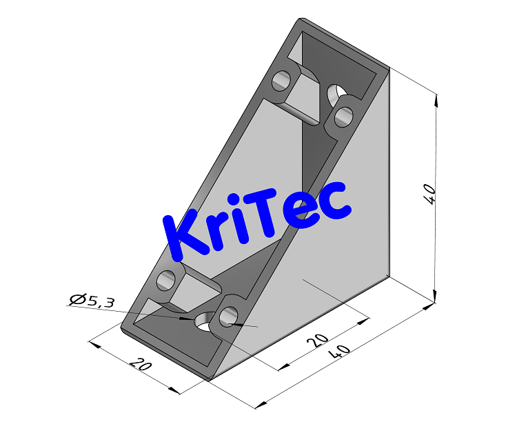 KriTec Winkel 5 40x40x20 Zn Softline