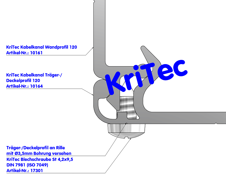 KriTec Kabelkanal-Wandprofil 120