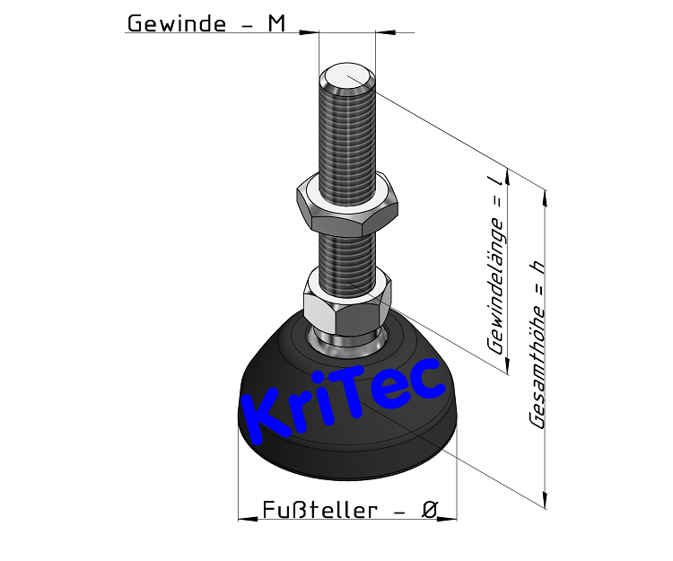 KriTec Stellfuß PA 40