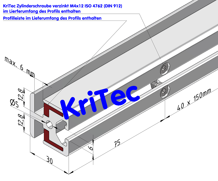 KriTec Klemmprofil 6 30x30-180°