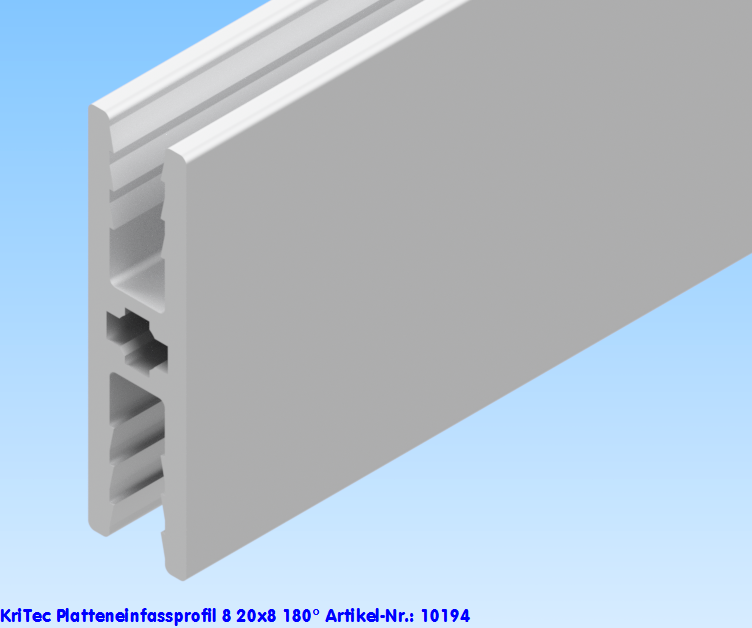 KriTec Platteneinfassprofil 8 20x8 180°