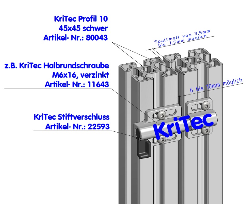 KriTec Profil 10 45x45 schwer