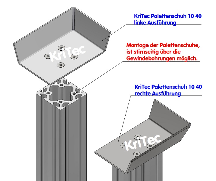 KriTec Satz Palettenschuhe 10 40