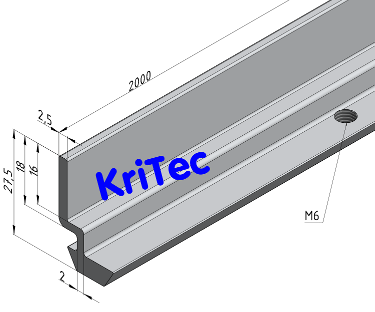 KriTec Winkelleiste 8 Al M6, natur