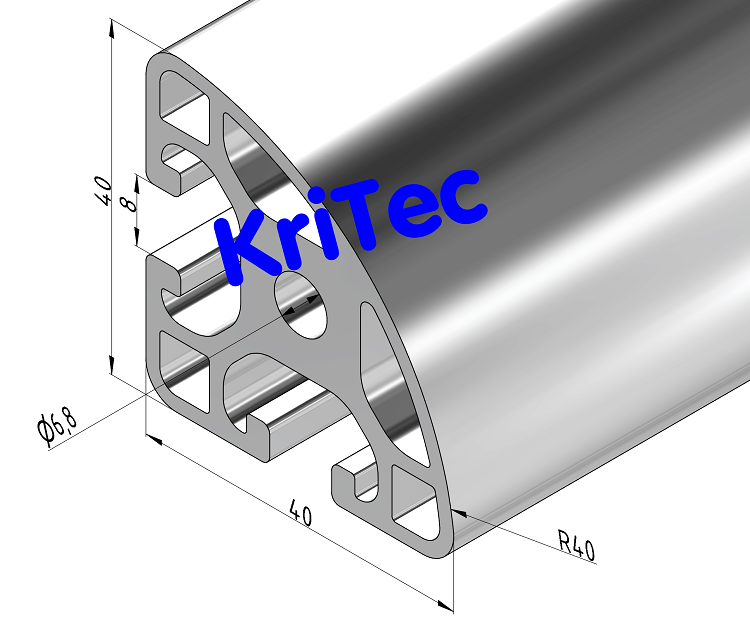 KriTec Profil 8 R40-90°