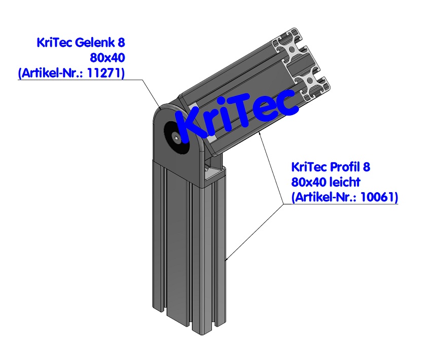 KriTec Gelenk 8 80x40