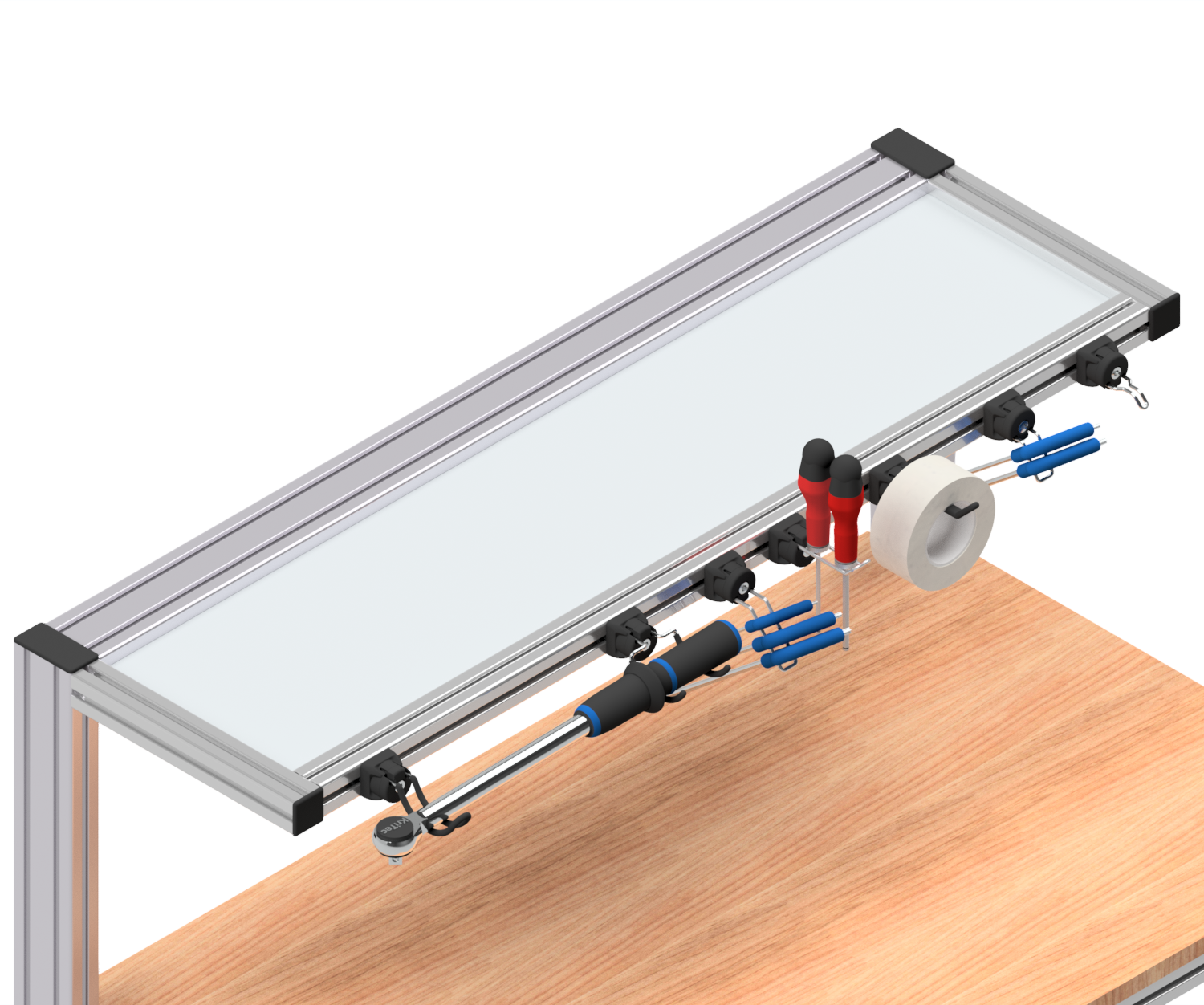 KriTec Haken 8 40x10 Raster 40, schwarz