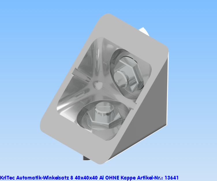 KriTec Automatik-Winkelsatz 8 40x40x40 Al