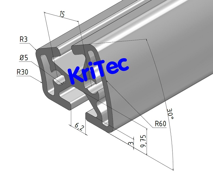 KriTec Profil 6 R30/60-30°