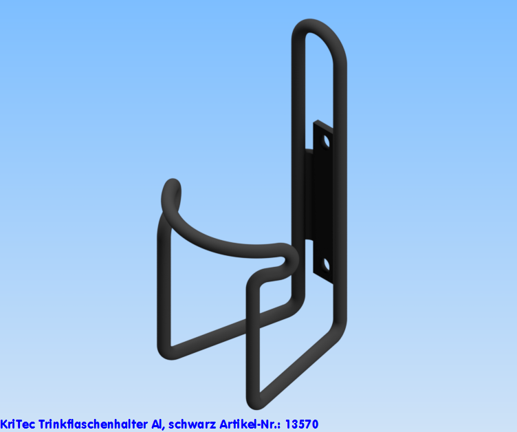 KriTec Trinkflaschenhalter Al, schwarz