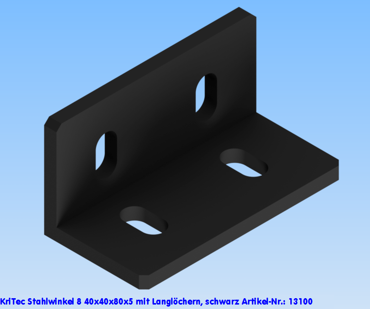 KriTec Stahlwinkel 8 40x40x80x5 mit Langlöchern