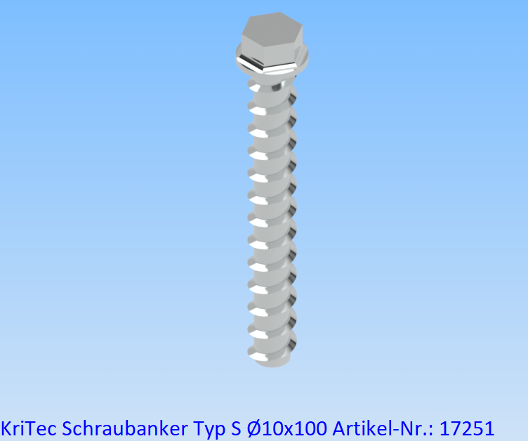 KriTec Schraubanker Typ S Ø10x100