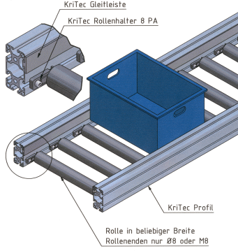 KriTec Rollenhalter 8 PA und 10 PA