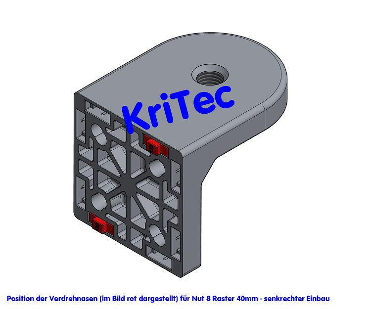KriTec Stellfußsockel 8 D80, weißaluminium ähnlich RAL 9006