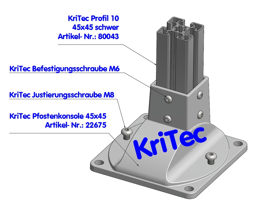 KriTec Profil 10 45x45 schwer