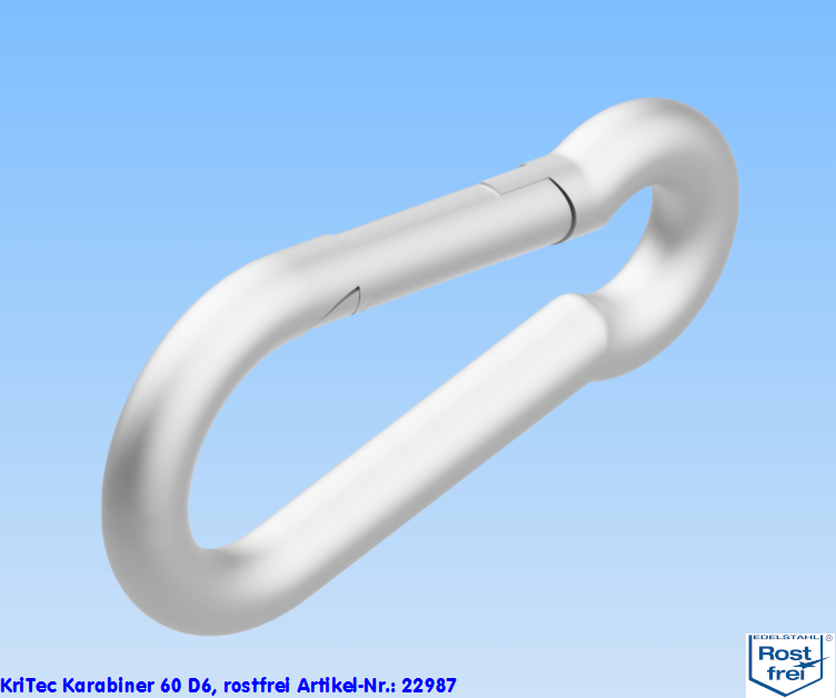 KriTec Karabiner 60 D6, rostfrei