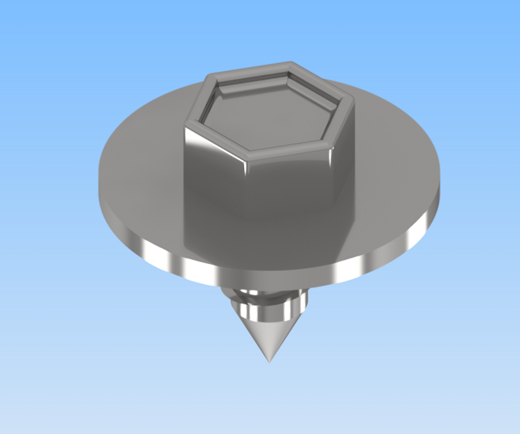 KriTec Kombischraube Stahl, verzinkt Sechskantkopf 6,3x16 mit Unterlegscheibe