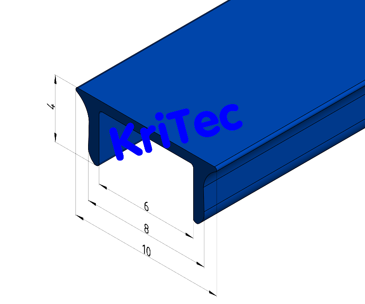 KriTec Abdeckprofil 8 Raster 40 PP blau