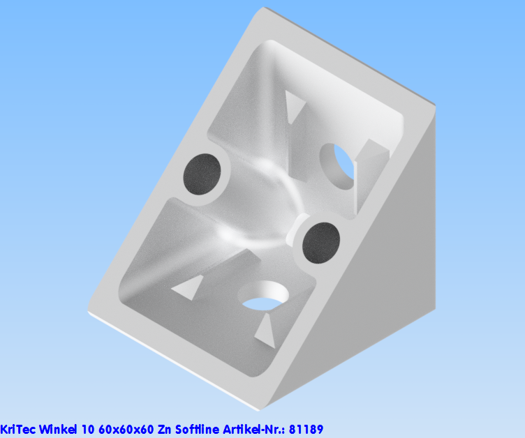 KriTec Winkel 10 60x60x60 Zn Softline