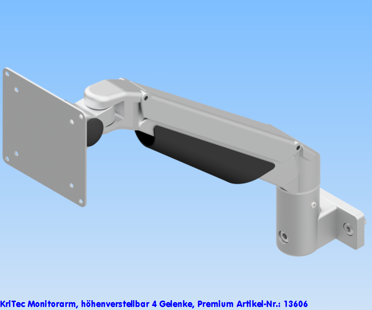 KriTec Monitorarm, höhenverstellbar 4 Gelenke, Premium