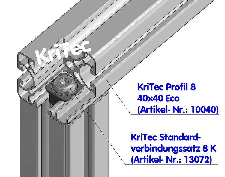 KriTec Standardverbindungssatz 8K Raster 40