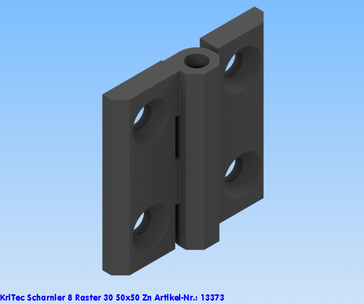 KriTec Scharnier 8 Raster 30 50x50 Zn