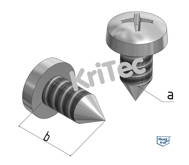 KriTec Blechschraube DIN 7981 (ISO 7049) VA, rostfrei