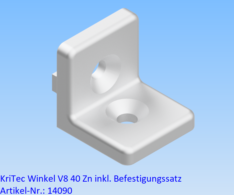 KriTec Winkel V 8 40 Zn inkl. Befestigungssatz