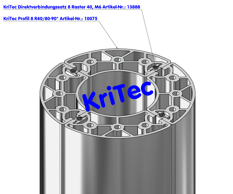 KriTec Profil 8 R40/80-60°