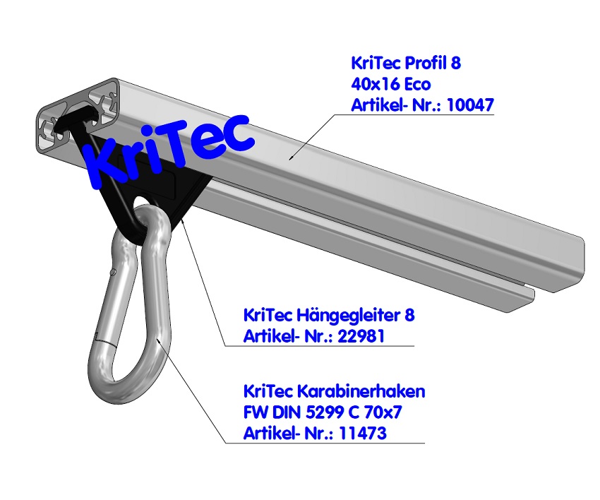 KriTec Karabinerhaken FW DIN 5299 C 70x7