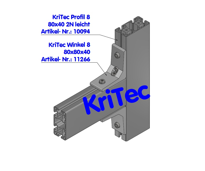 KriTec Winkel 8 80x80x40