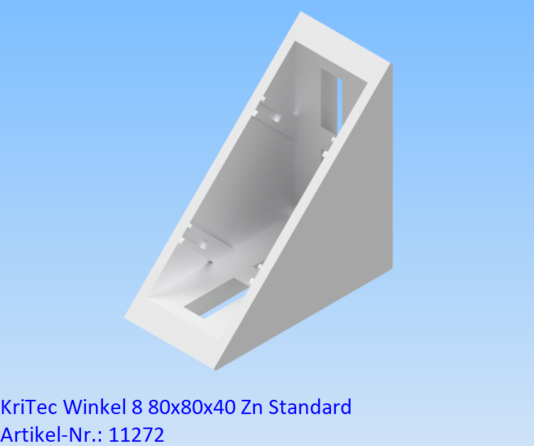 KriTec Winkel 8 80x80x40 Zn Standard