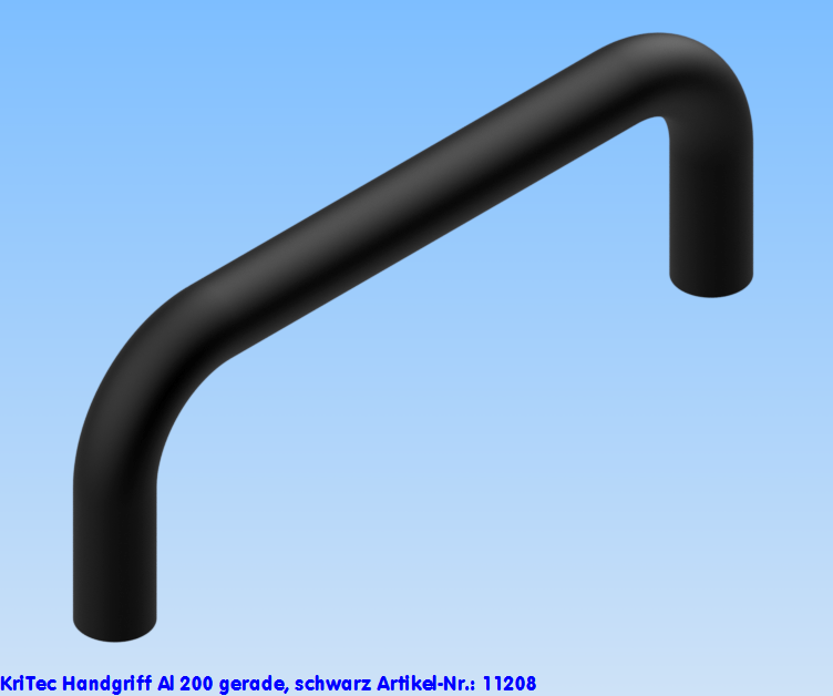 KriTec Handgriff Al 200 gerade, schwarz