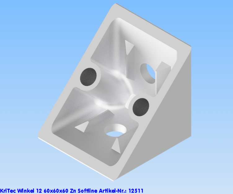 KriTec Winkel 12 60x60x60 Zn Softline